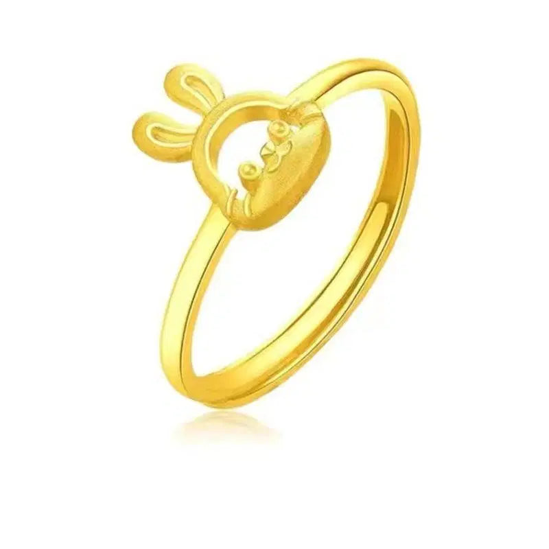 Trendy Bunny Design Adjustable Ring