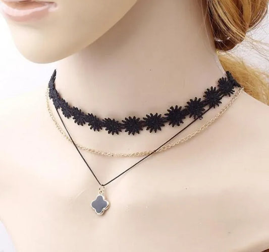 Goth Black Choker Necklace