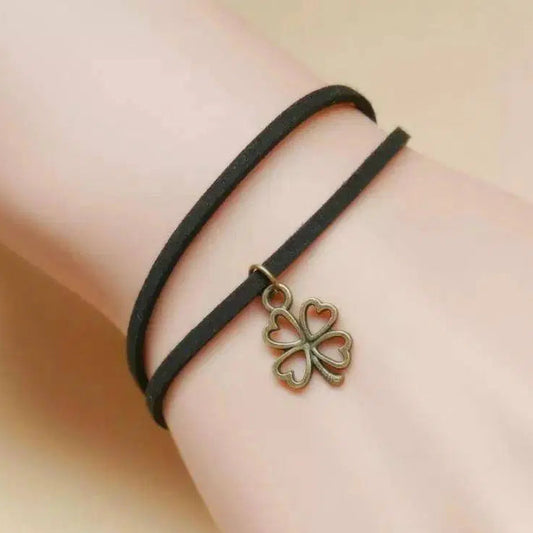 Charm Lucky Leaf Rope Bracelet