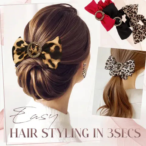 Silk Bow Hair Bands | Elegant Scrunchies Bun Maker